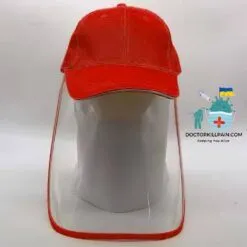 Hat With Soft Removable Face Shield color: Orange|Red|Black|Blue|White|Yellow  New Arrivals Protection Against COVID-19 Face Masks & Face Shields Face Shields Face Shields For Adults Best Sellers