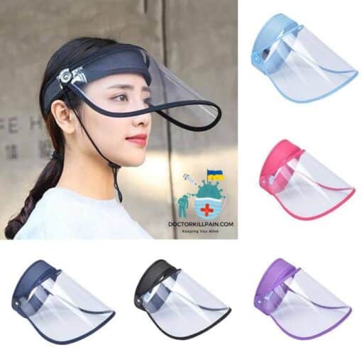 Headband With Face Shield color: Navy Blue|Purple|Rose Red|Black|Blue  New Arrivals Protection Against COVID-19 Face Masks & Face Shields Face Shields Face Shields For Adults Best Sellers