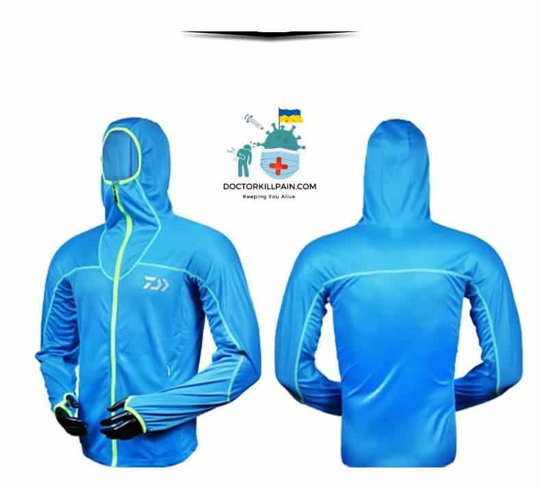Daiwa Sun-Protective Fishing Clothing Men's Quick-Drying Breathable Anti-Mosquito Large Size 4XL Hooded Fishing Suit Gift Free