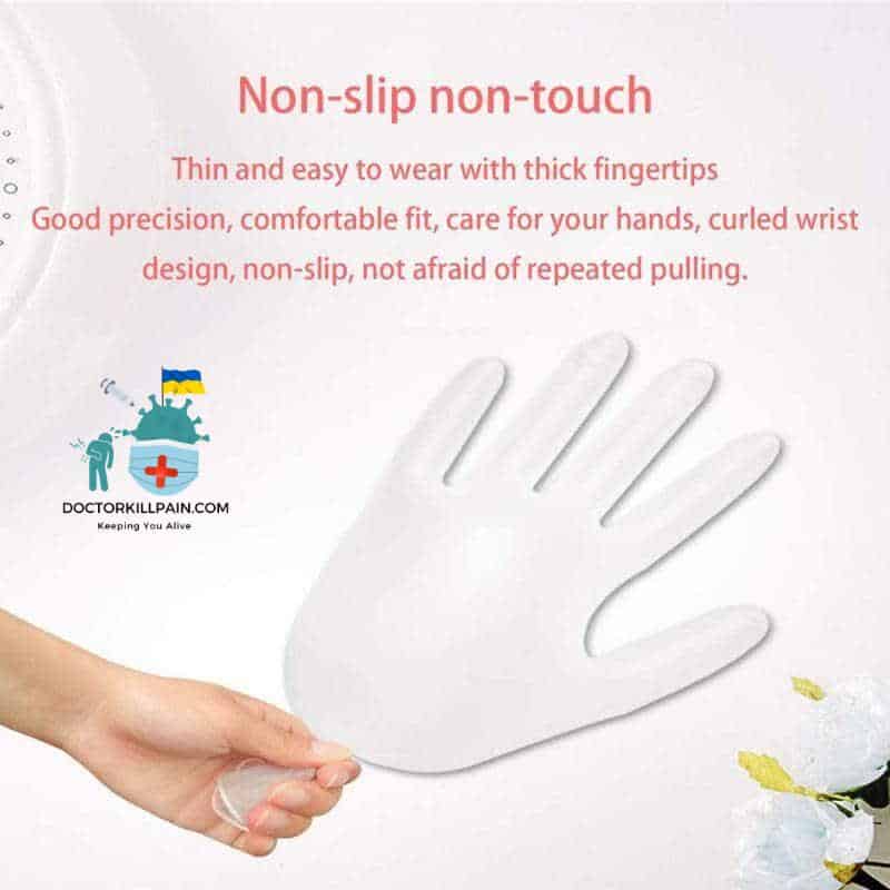 100pcs/Set Protection Gloves Transparent PVC Vinyl Disposable Gloves Dishwashing Latex Rubber Garden Universal For Home Cleaning