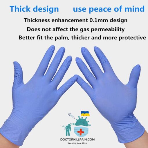 Latex Rubber Medical Gloves Package color: Purple blue 100pcs|Purple blue 50pcs  New Arrivals Protection Against COVID-19 Protective Gloves Best Sellers