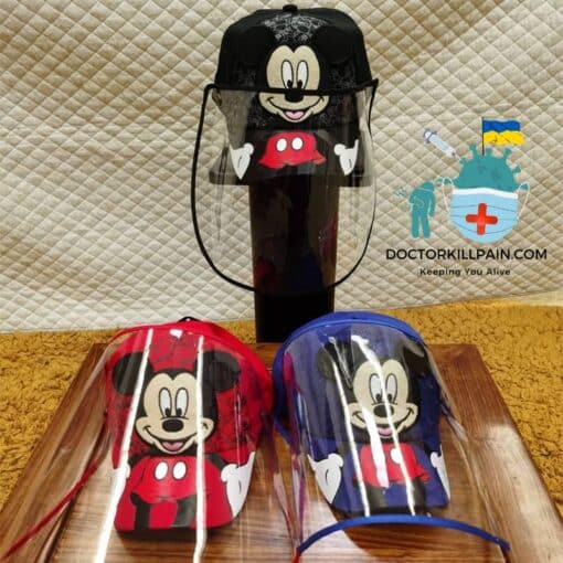 Mickey or Minnie Mouse Hat With Face Shield For Kids color: 10|11|12|13|14|15|16|17|3|4|5|6|7|8|9|Red|1|2|Black  New Arrivals Protection Against COVID-19 Face Masks & Face Shields Face Shields Face Shields For Kids Best Sellers