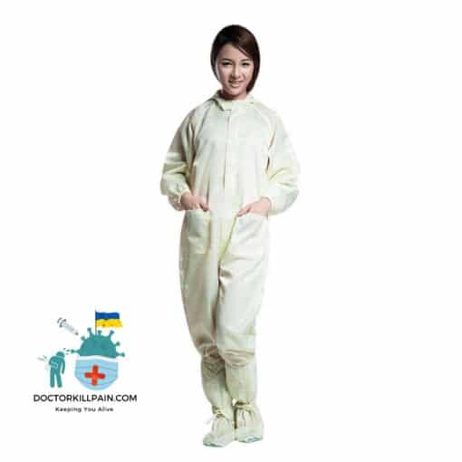 Non-Static Protective Suit color: Pink|Blue|White|Yellow  New Arrivals Protection Against COVID-19 Protective Suits & Clothing Best Sellers