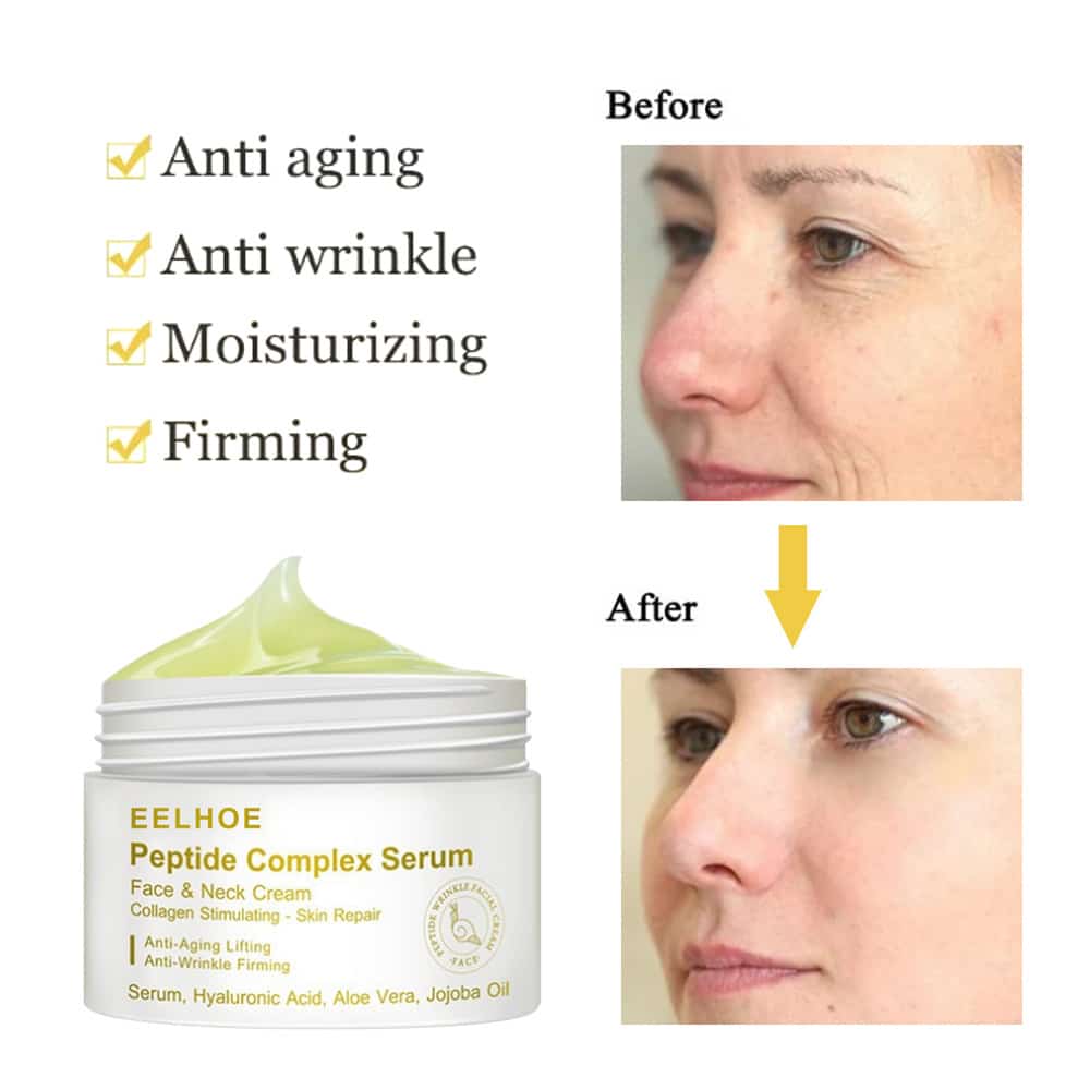 Peptide Wrinkle Remover Face Cream Anti Aging Firming Lifting Facial Products Fade Fine Lines Whitening Moisturizing Beauty Care