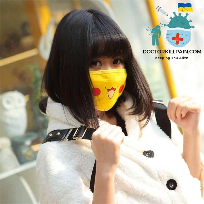 New Cartoon Pokemon Pocket Monster Pikachu Cosplay Masks Cotton Women Girls Smile Kawaii Sunscreen Outdoor Travel Sreet Mask