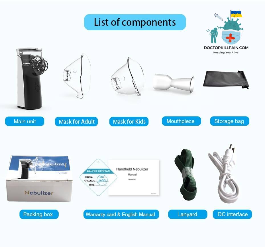 BGMMED Mini Portable nebulizer Handheld inhaler nebulizer for kids Adult Atomizer nebulizador medical equipment Asthma