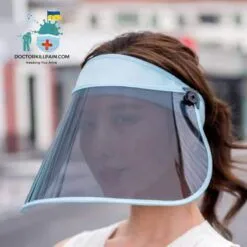 Premium Face Shield with UV Protection color: beige|Pink|Purple|Sky Blue|Gray with 2 Filters|Black  New Arrivals Protection Against COVID-19 Face Masks & Face Shields Face Shields Face Shields For Adults Best Sellers