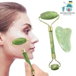 Premium Jade Set, Jade Roller, or Gua Sha Skin Scrapper color: A set|Massage Board|Massage Roller  New Arrivals As Seen On TV Skin Care Best Sellers