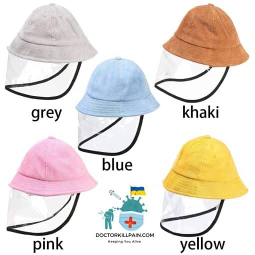 Protective Face Shield Cap For Kids color: beige|black|black|Khaki|Pink|pink|Purple|Red|red|red|yellow|Gray with 2 Filters|Black|Blue|Yellow  New Arrivals Protection Against COVID-19 Face Masks & Face Shields Face Shields Face Shields For Kids Best Sellers