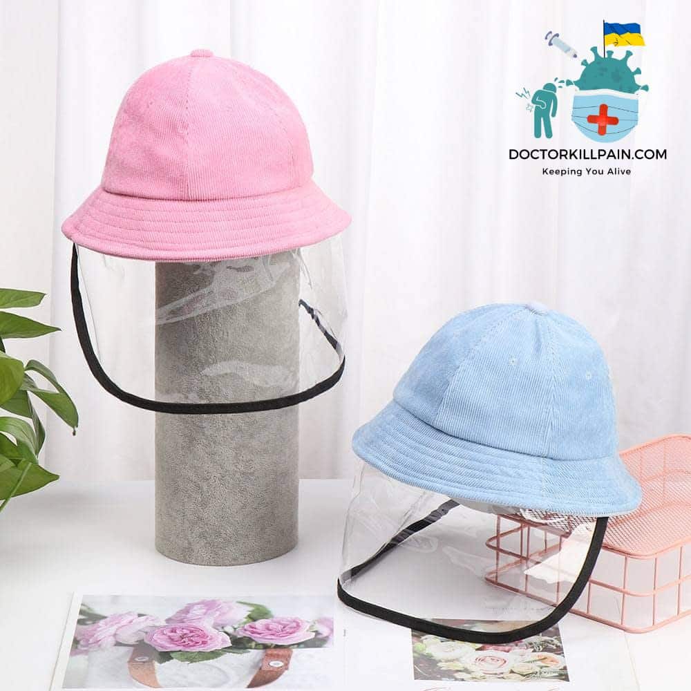 Multifunctional bucket Hat Kids anti-Dust Anti-spitting anti-fog Droplets Cover Full Face Fisherman Cap Children Protective Hat