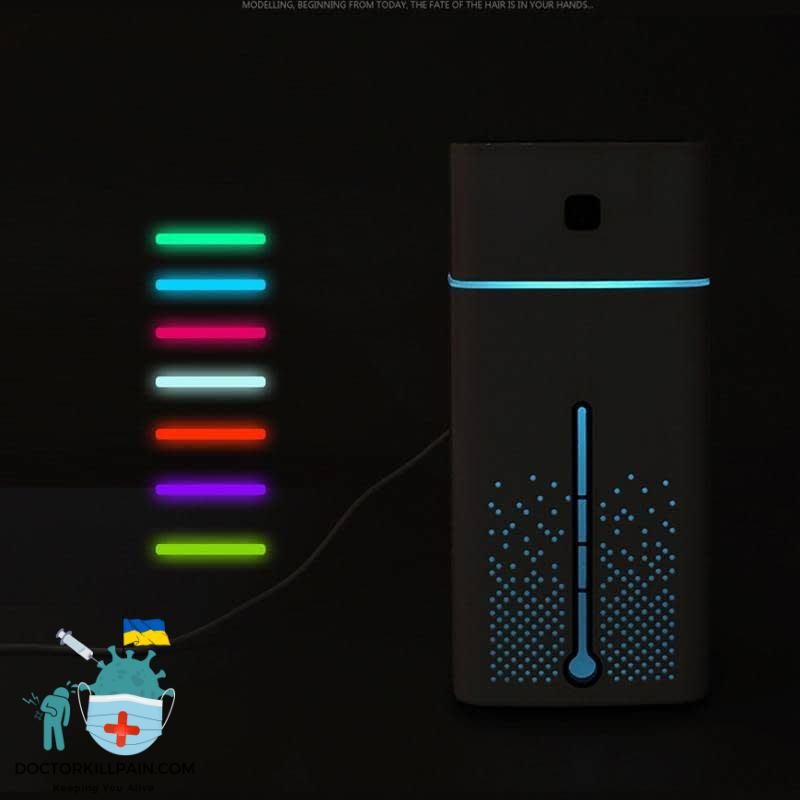 High Quality 1000Ml Air Humidifier Ultrasonic Usb Diffuser Aroma Essential Oil Led Night Light Lamp Mist Purifier 7 color ligh