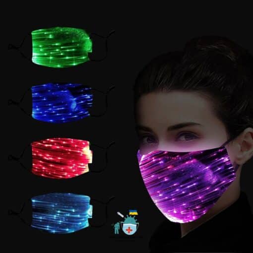 Rechargeable Face Mask With Lights color: Black|White  New Arrivals Protection Against COVID-19 Face Masks & Face Shields Face Masks Face Masks For Adults Safest Face Masks For Kids Best Back to School Face Masks For Kids Best Sellers