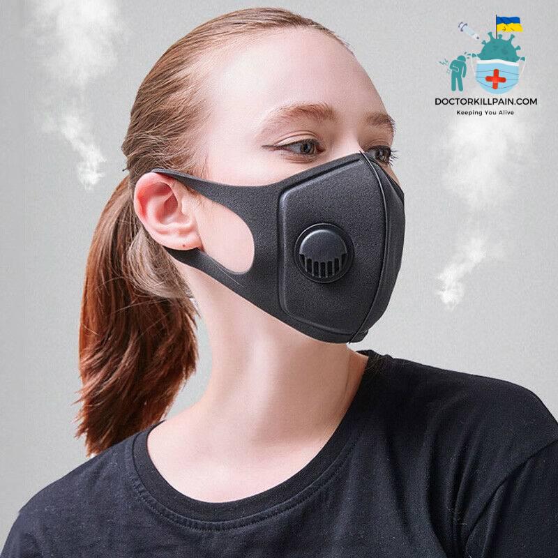 Anti Droplet Dust-proof Washable Adjustable Face Cover Mouth Muffle Anti Dust W/ Breather Valve Reusable Breathable Made