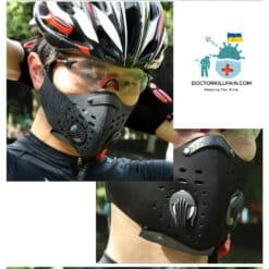 Safe Breathable Face Mask For Biking color: Navy|Orange|Wine|Gray with 2 Filters|Black  New Arrivals Protection Against COVID-19 Face Masks & Face Shields Face Masks Face Masks For Adults Best Sellers