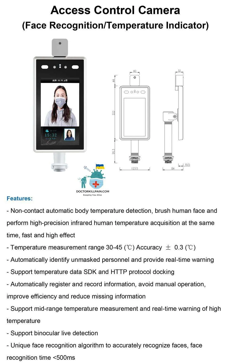 7inch Body Temperature Facial Recognition Camera ip thermal security camera thermal Human Detect Access Control Face Recognize 7inch Body Temperature Facial Recognition Camera ip thermal security camera thermal Human Detect Access Control Face Recognize