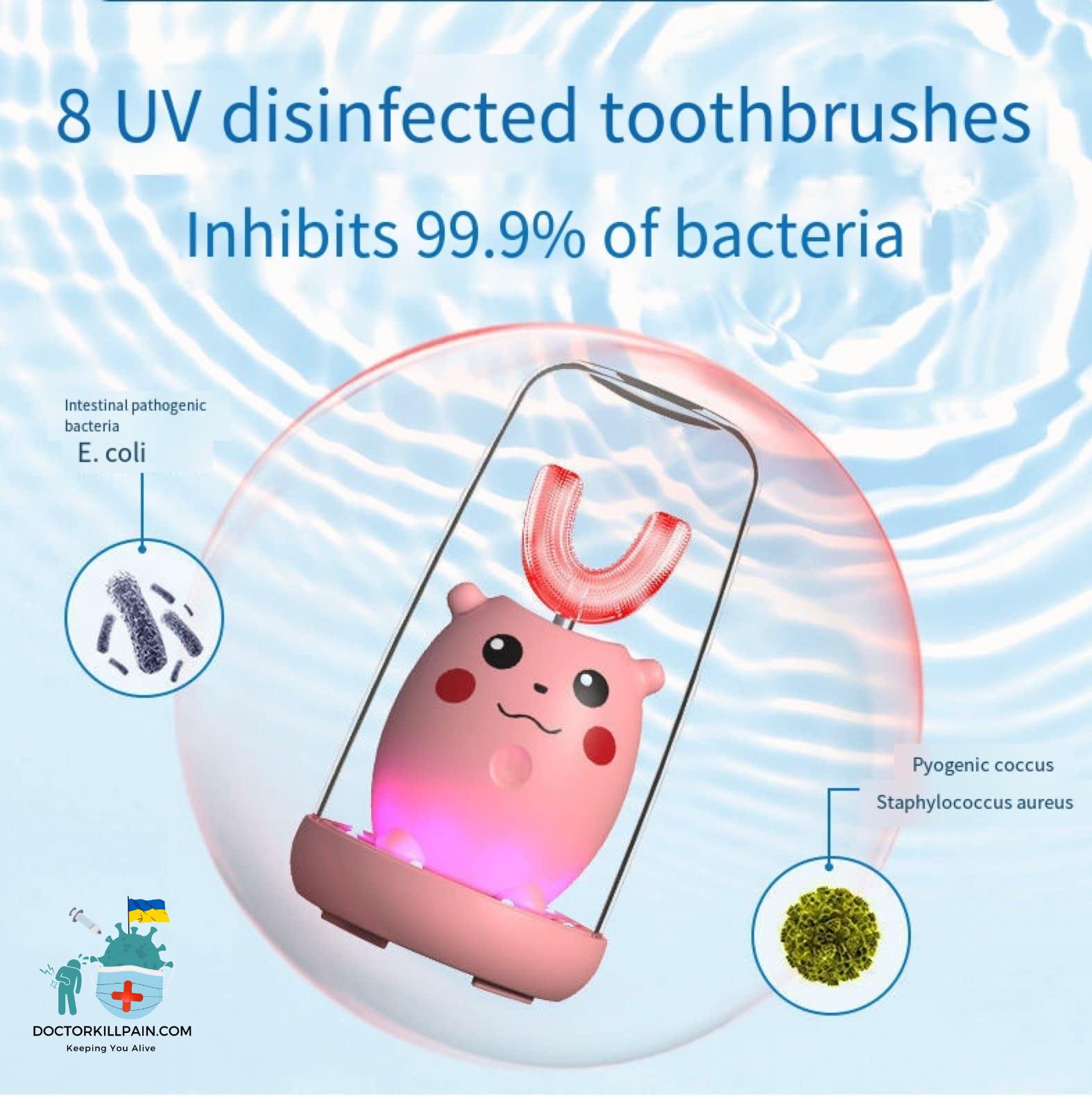 Smart Electric Toothbrush Kids Silicon Automatic Ultrasonic Teeth Tooth Brush Cartoon Pattern Children 360 Degrees XaoMi U