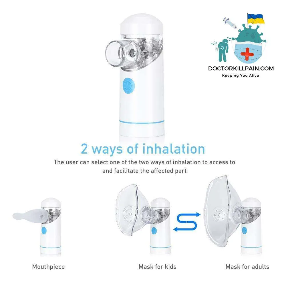 USB Rechargeable Mini Mesh Nebulizer Inhaler Kit Travel Portable Handheld Silent Atomizer for Adult Kids Asthma Rhinitis Cough USB Rechargeable Mini Mesh Nebulizer Inhaler Kit Travel Portable Handheld Silent Atomizer for Adult Kids Asthma Rhinitis Cough