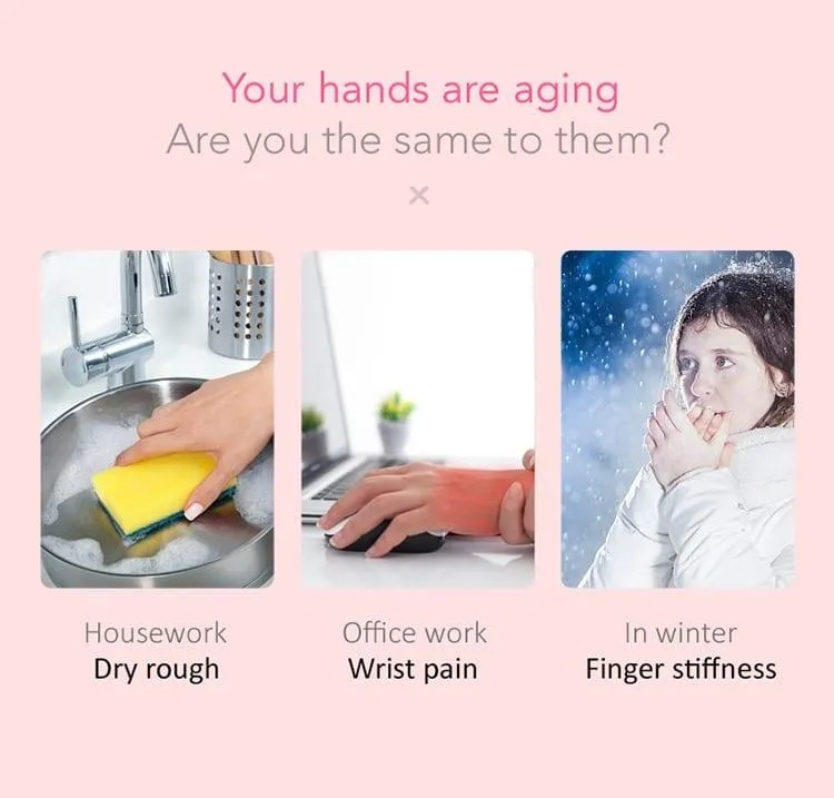 MARESE Electric Palm Hand Massager Air Compression Massage Protector Hot Compress Beauty Hand Care Finger Numbness Pain Relief