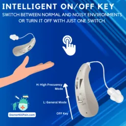 ClearEar Mini™️: Rechargeable Hearing Aid with Intelligent Noise Reduction color: Silver|Skin|Blue  New Arrivals As Seen On TV Best Affordable Hearing Aids Best Sellers