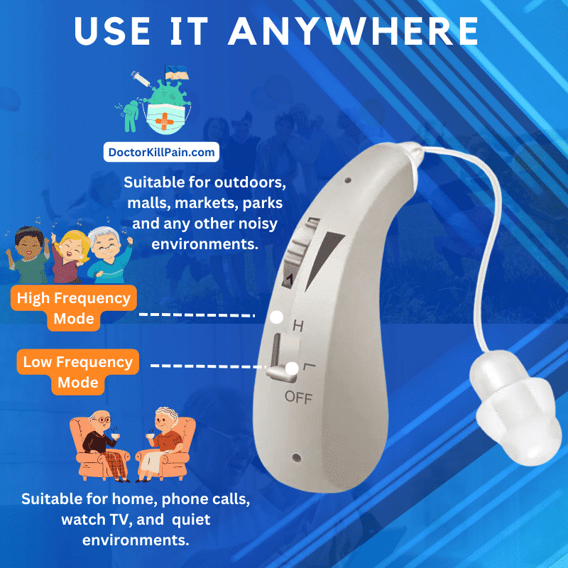 ClearEar Mini™: Rechargeable Hearing Aid with Intelligent Noise Reduction color: Silver|Skin|Blue  New Arrivals As Seen On TV Best Affordable Hearing Aids Best Sellers