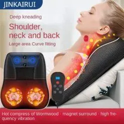 Jinkairui Electric Shiatsu Head Neck Cervical Ttraction Body Massager Car Back Pillow with Heating Vibrating Massage Device fd7acb3515ad33fc8f6d6c: AU|EU Plug|UK|US Plug Pain Relief Back Pain Relief