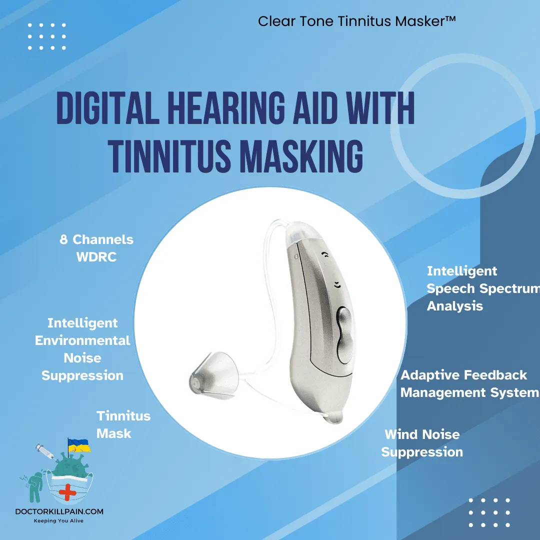 ClearTone Tinnitus Masker™ 8-Channel Digital BTE Hearing Aid - Image 3